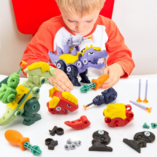 Dinosaur Screw Set with Suction Cup Cannon