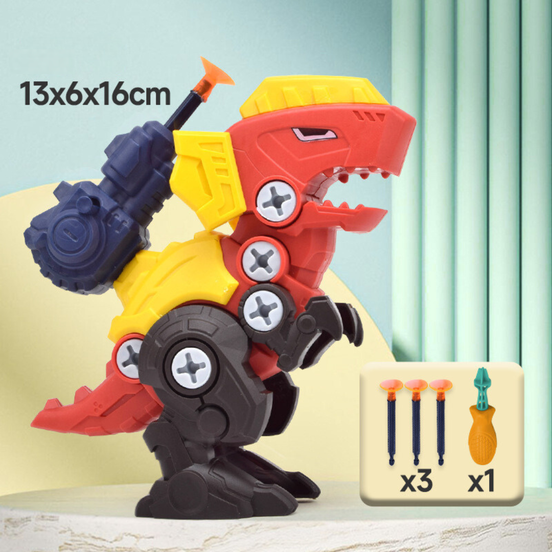 Dinosaur Screw Set with Suction Cup Cannon