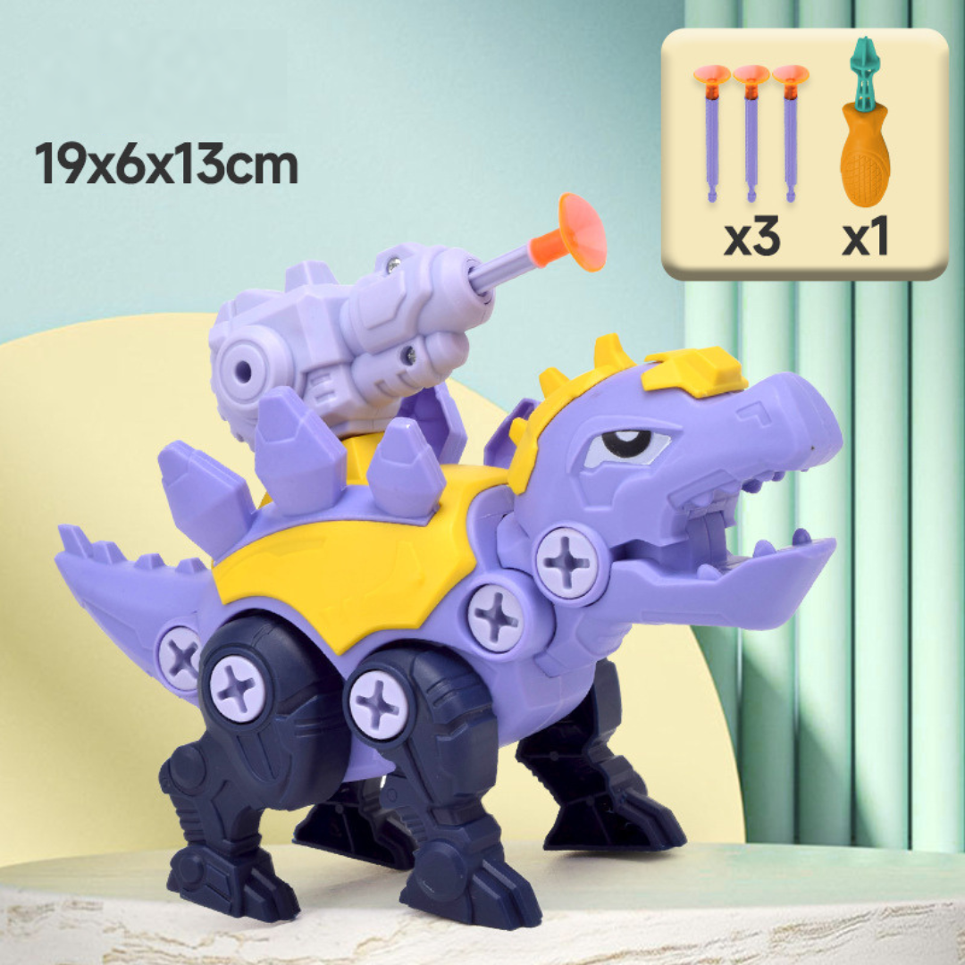 Dinosaur Screw Set with Suction Cup Cannon