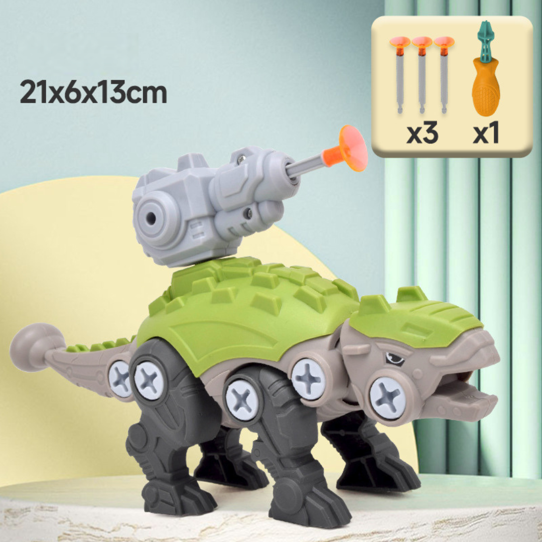 Dinosaur Screw Set with Suction Cup Cannon