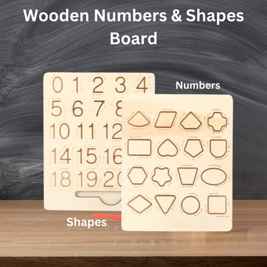 Wooden Numbers & Shapes Board